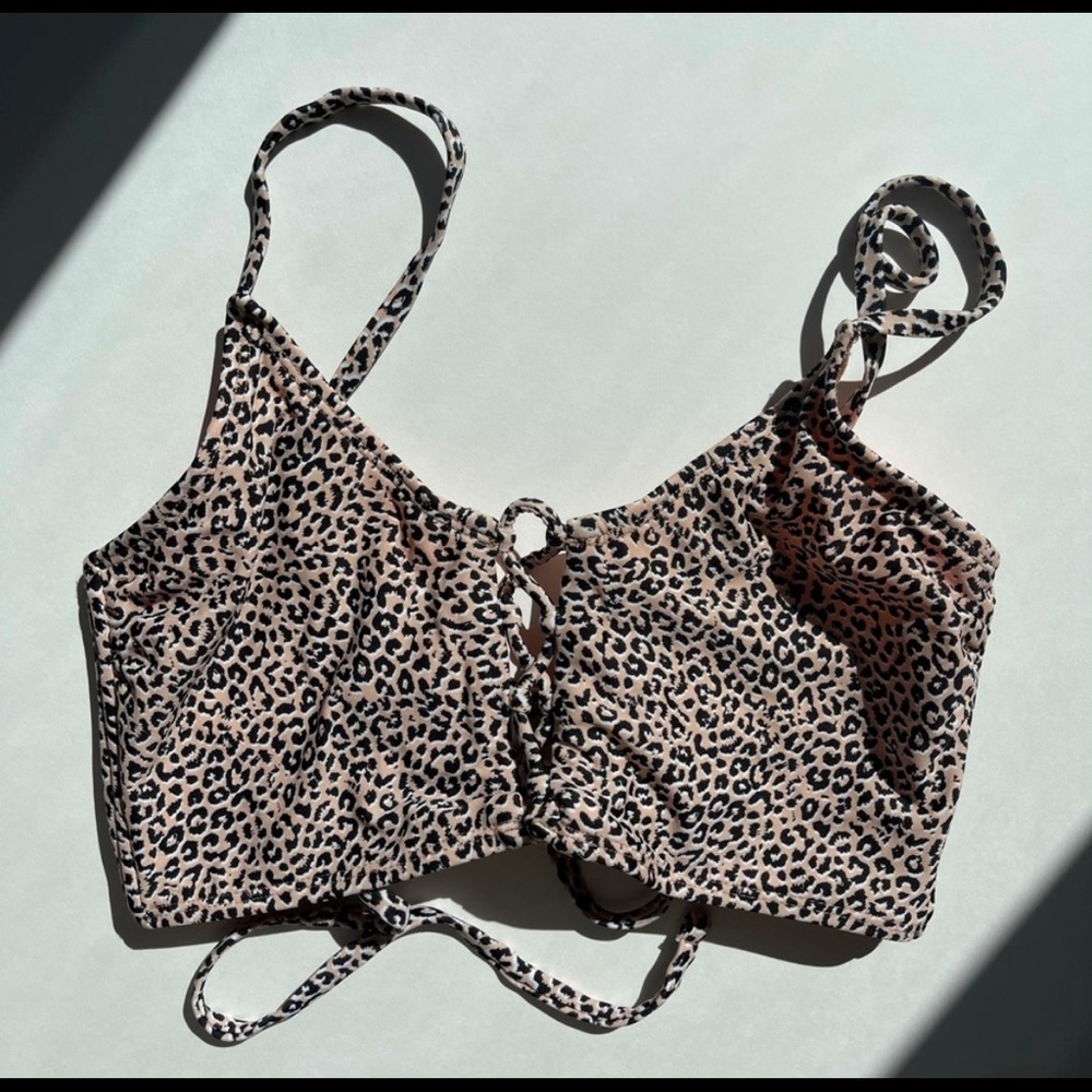 Target Xhilaration leopard print bikini top